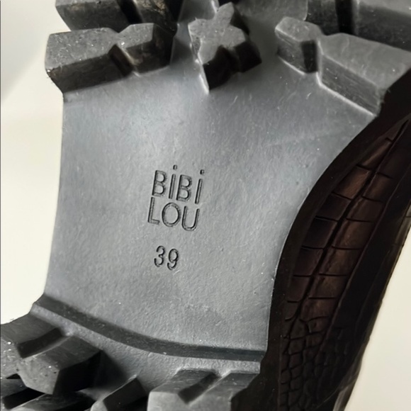 BIBI LOU Black Studded Loafers black 39 fits US 8.5 - Picture 7 of 7